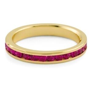 Barbie Pink 18k Gold Plated Cubic Zirconia Baby Bianca Ring